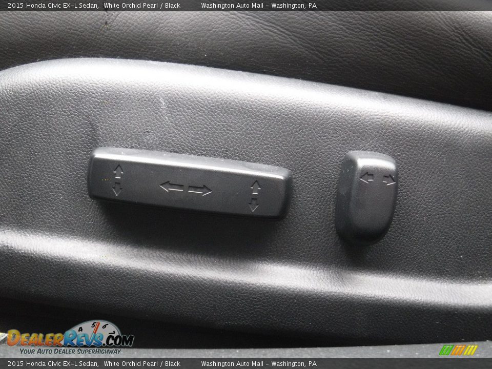 2015 Honda Civic EX-L Sedan White Orchid Pearl / Black Photo #14