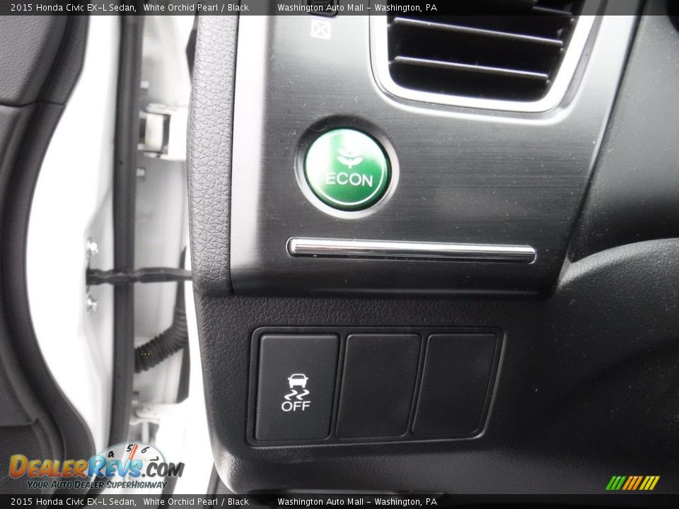 2015 Honda Civic EX-L Sedan White Orchid Pearl / Black Photo #15