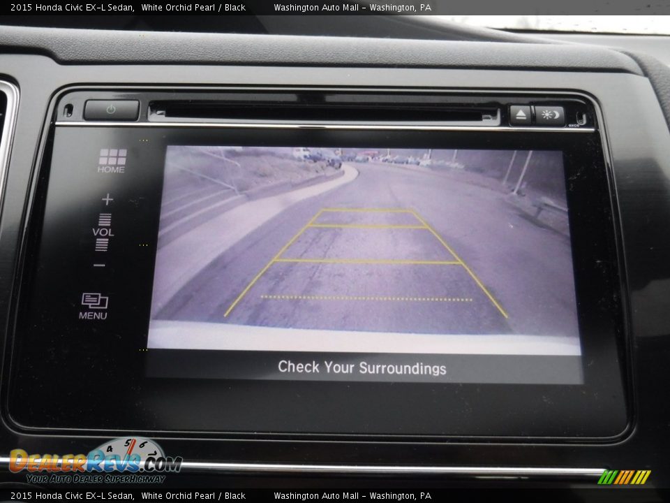 2015 Honda Civic EX-L Sedan White Orchid Pearl / Black Photo #17