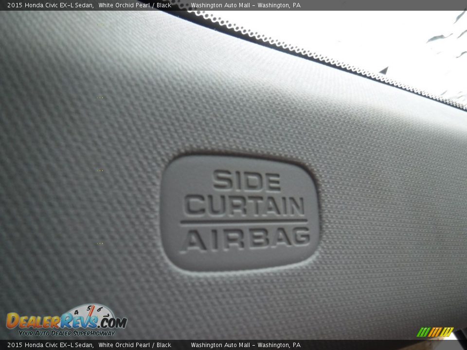 2015 Honda Civic EX-L Sedan White Orchid Pearl / Black Photo #20