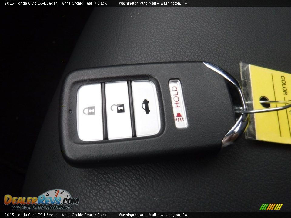 2015 Honda Civic EX-L Sedan White Orchid Pearl / Black Photo #23
