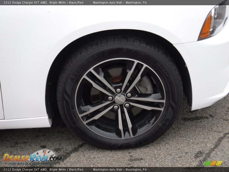 2013 Dodge Charger SXT AWD Bright White / Black/Red Photo #3