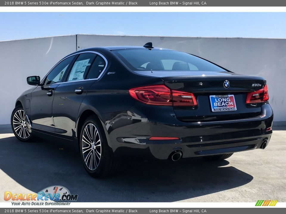 2018 BMW 5 Series 530e iPerfomance Sedan Dark Graphite Metallic / Black Photo #2