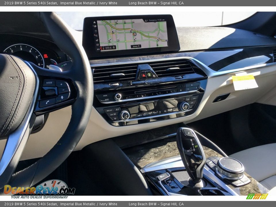 2019 BMW 5 Series 540i Sedan Imperial Blue Metallic / Ivory White Photo #6