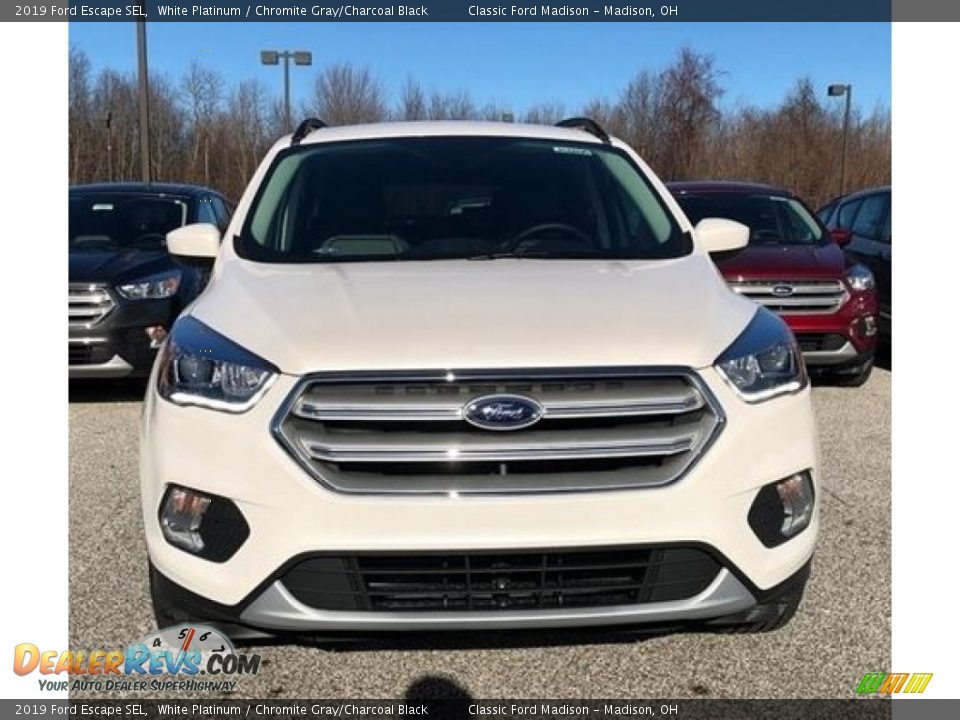 2019 Ford Escape SEL White Platinum / Chromite Gray/Charcoal Black Photo #2