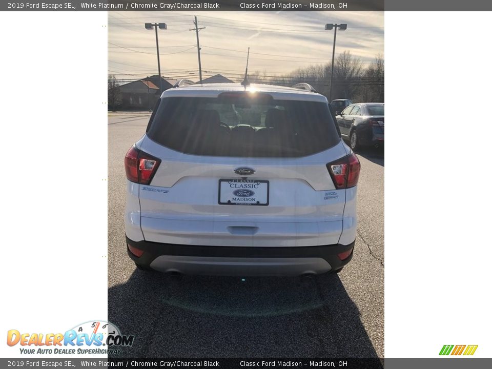 2019 Ford Escape SEL White Platinum / Chromite Gray/Charcoal Black Photo #3