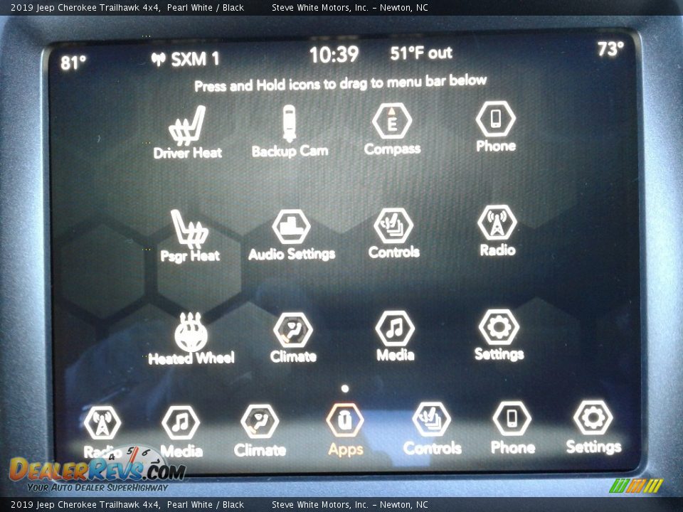 2019 Jeep Cherokee Trailhawk 4x4 Pearl White / Black Photo #26