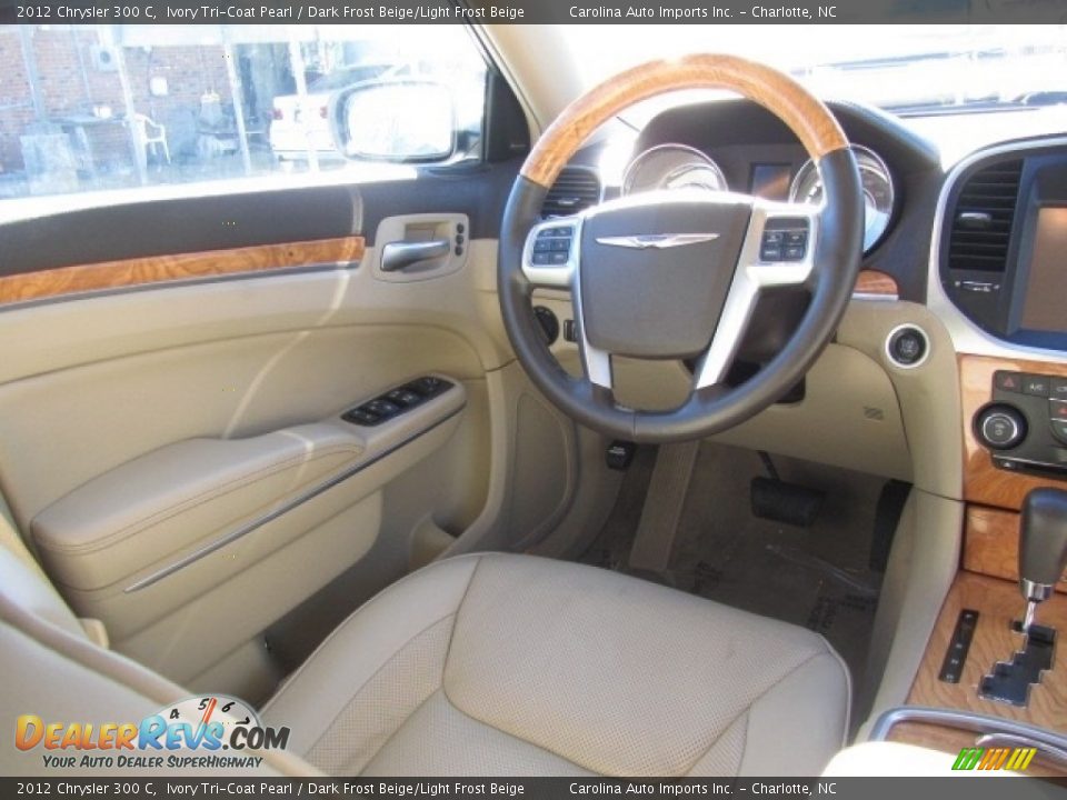 2012 Chrysler 300 C Ivory Tri-Coat Pearl / Dark Frost Beige/Light Frost Beige Photo #12