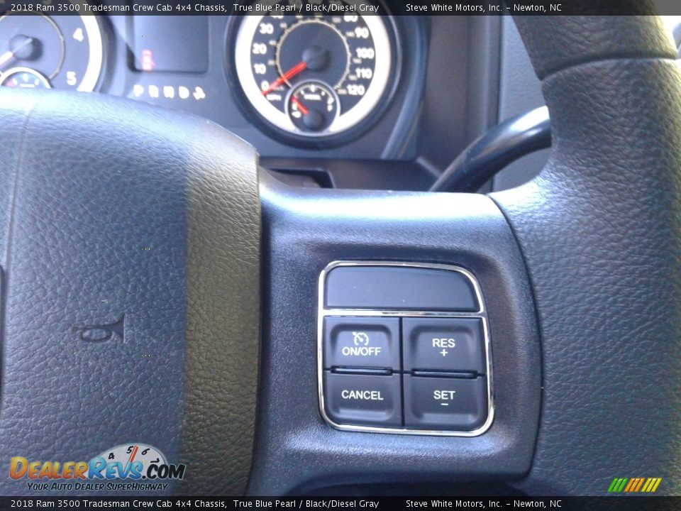 2018 Ram 3500 Tradesman Crew Cab 4x4 Chassis True Blue Pearl / Black/Diesel Gray Photo #16