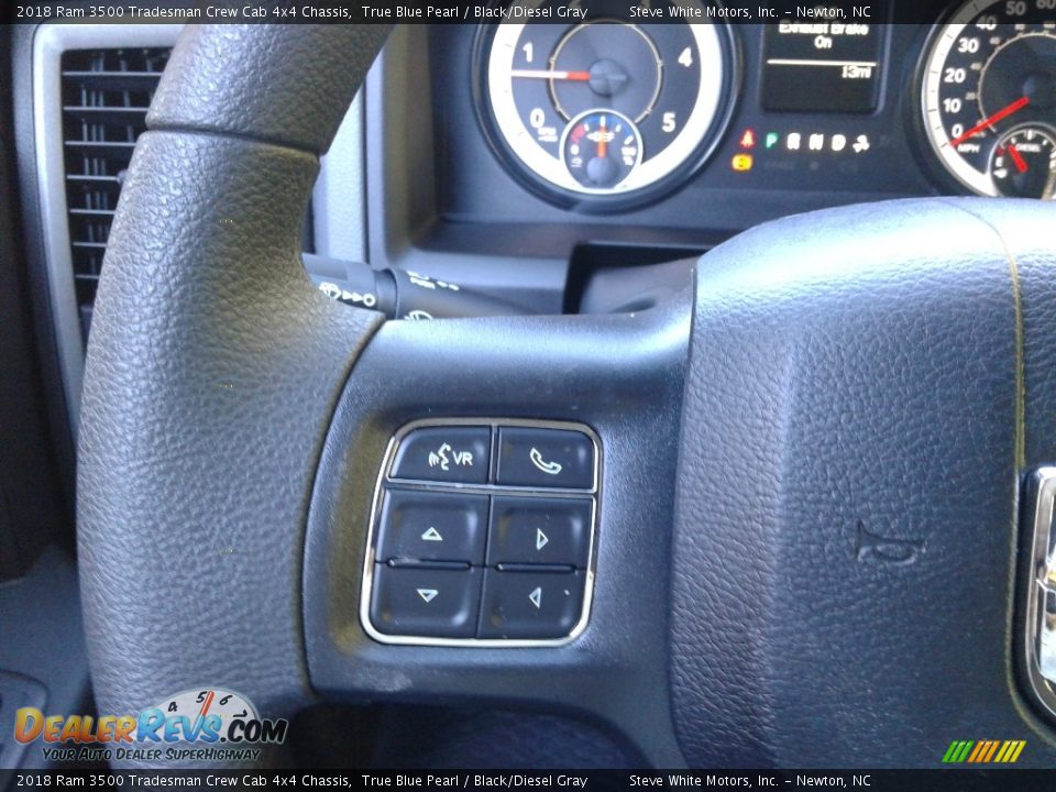 2018 Ram 3500 Tradesman Crew Cab 4x4 Chassis True Blue Pearl / Black/Diesel Gray Photo #17