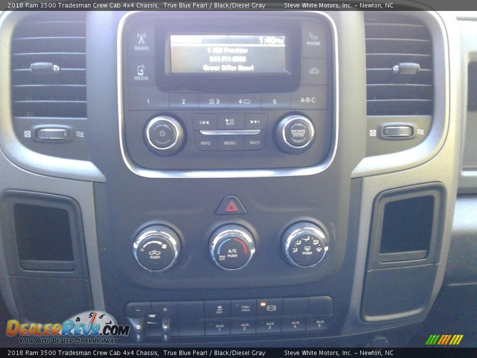 2018 Ram 3500 Tradesman Crew Cab 4x4 Chassis True Blue Pearl / Black/Diesel Gray Photo #20