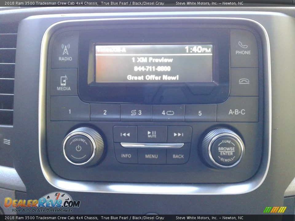 2018 Ram 3500 Tradesman Crew Cab 4x4 Chassis True Blue Pearl / Black/Diesel Gray Photo #21
