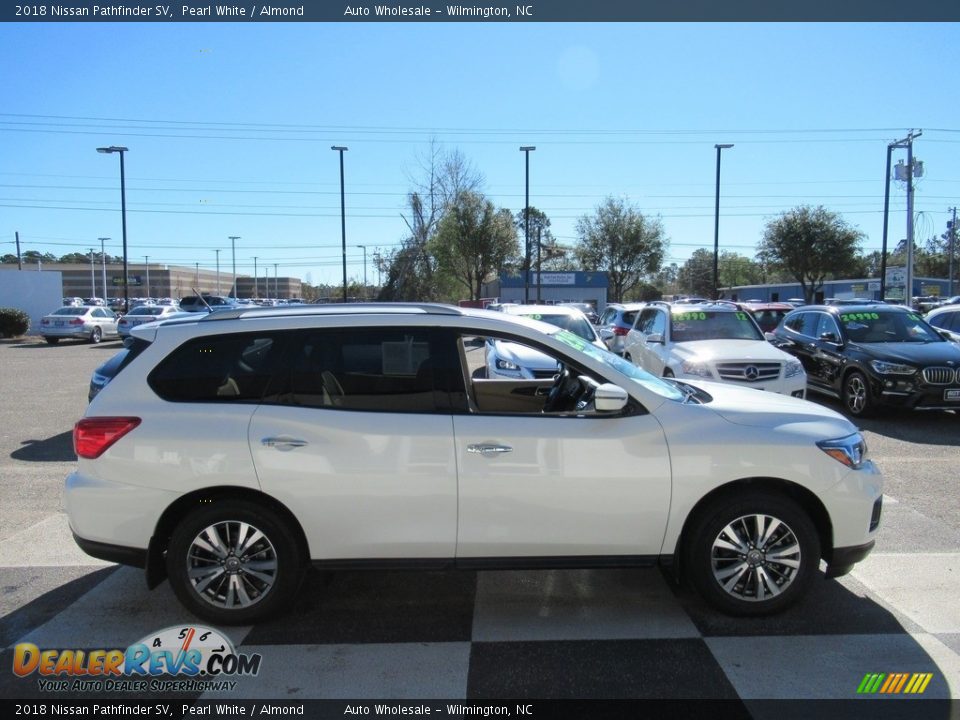 2018 Nissan Pathfinder SV Pearl White / Almond Photo #3