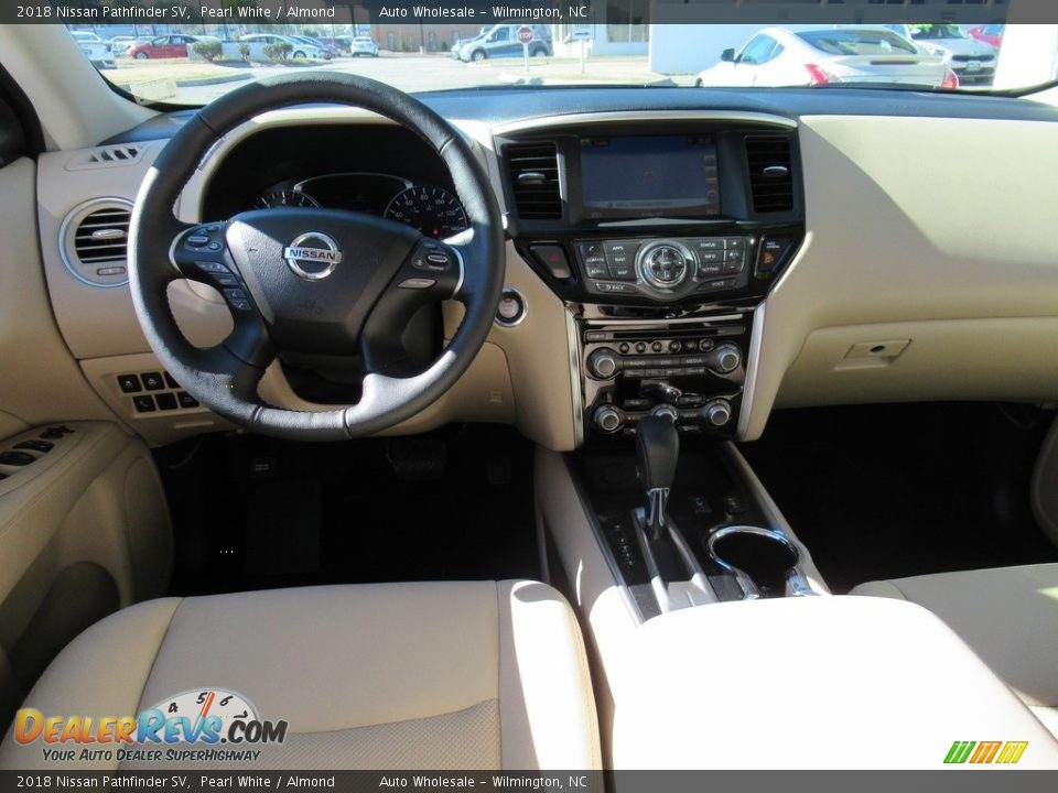 2018 Nissan Pathfinder SV Pearl White / Almond Photo #15