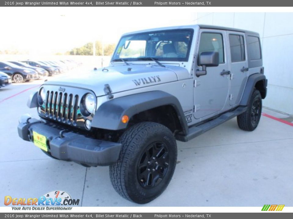 2016 Jeep Wrangler Unlimited Willys Wheeler 4x4 Billet Silver Metallic / Black Photo #4