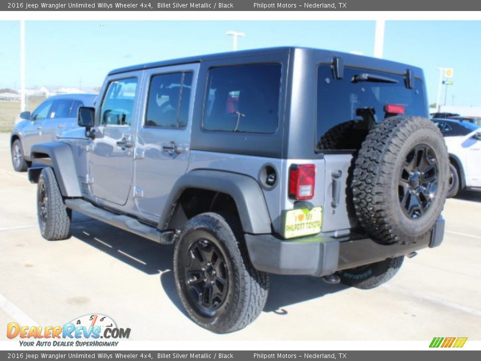 2016 Jeep Wrangler Unlimited Willys Wheeler 4x4 Billet Silver Metallic / Black Photo #6
