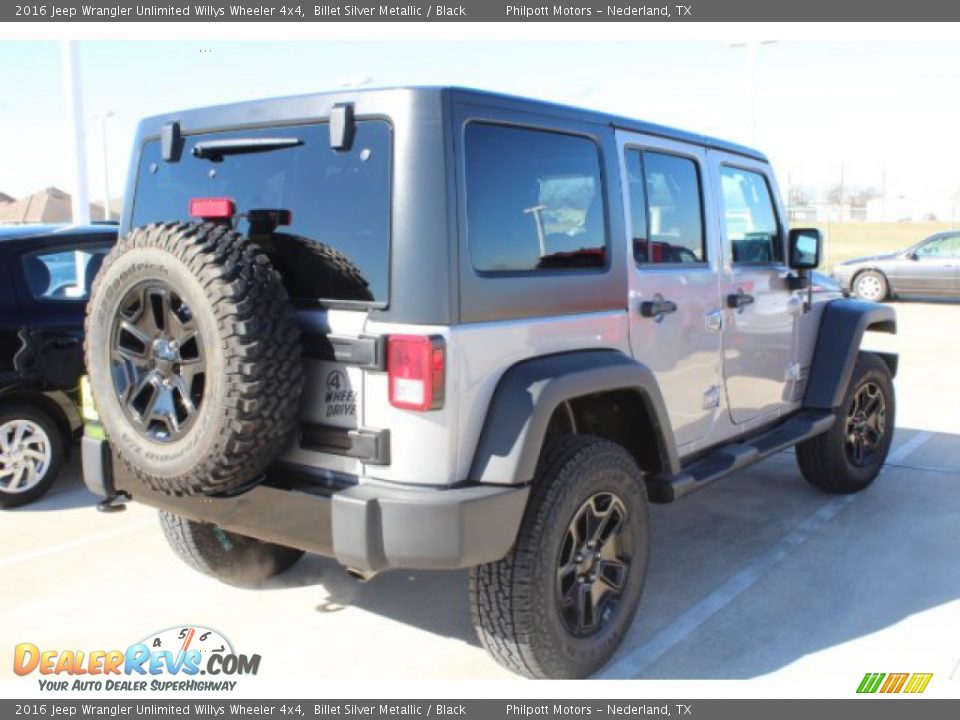 2016 Jeep Wrangler Unlimited Willys Wheeler 4x4 Billet Silver Metallic / Black Photo #8