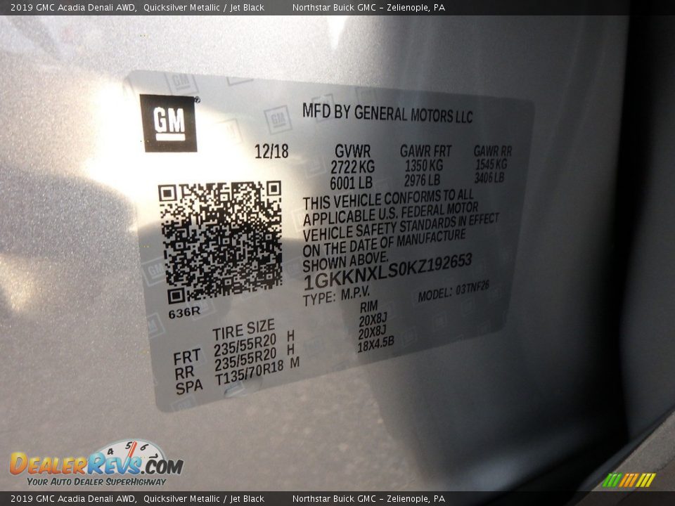 2019 GMC Acadia Denali AWD Quicksilver Metallic / Jet Black Photo #16