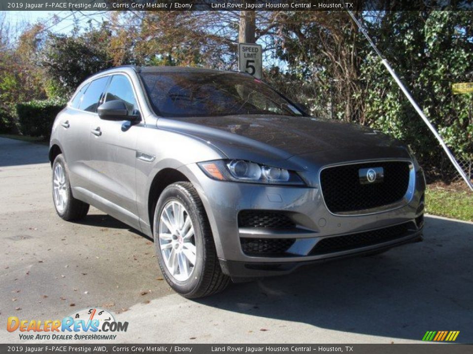 2019 Jaguar F-PACE Prestige AWD Corris Grey Metallic / Ebony Photo #2