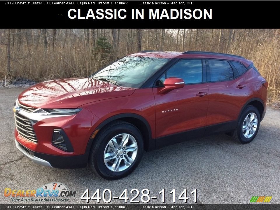 2019 Chevrolet Blazer 3.6L Leather AWD Cajun Red Tintcoat / Jet Black Photo #1