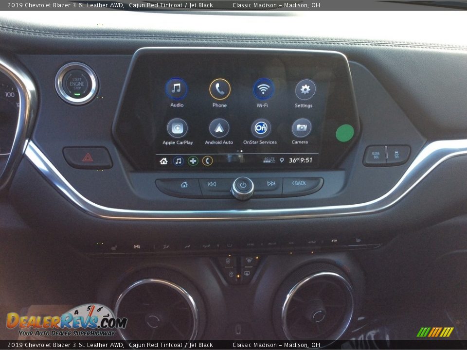 2019 Chevrolet Blazer 3.6L Leather AWD Cajun Red Tintcoat / Jet Black Photo #14
