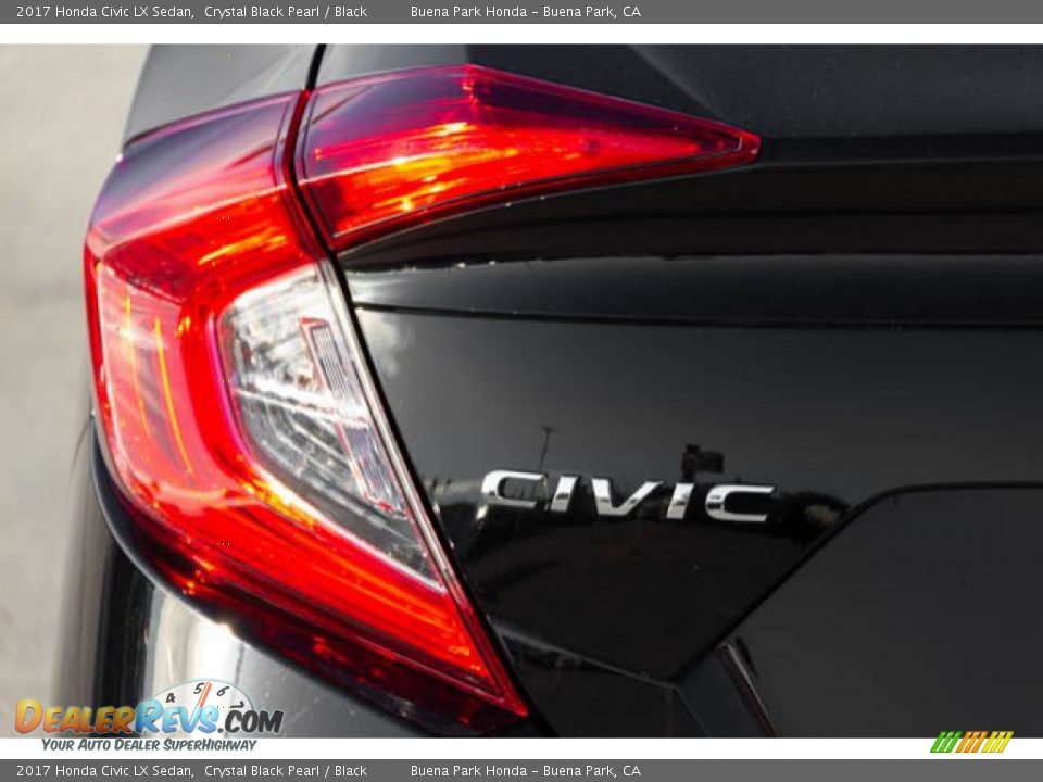 2017 Honda Civic LX Sedan Crystal Black Pearl / Black Photo #12