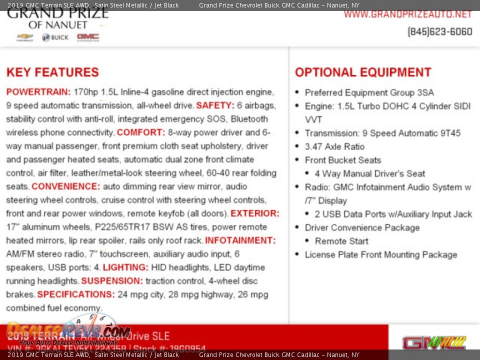 2019 GMC Terrain SLE AWD Satin Steel Metallic / Jet Black Photo #9