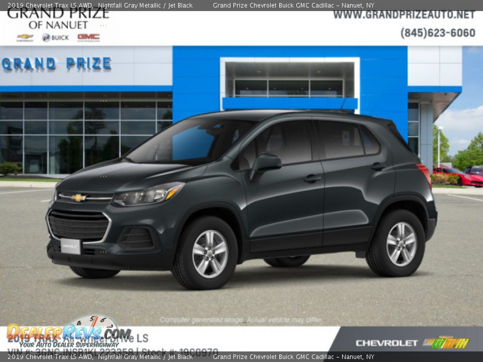 2019 Chevrolet Trax LS AWD Nightfall Gray Metallic / Jet Black Photo #2