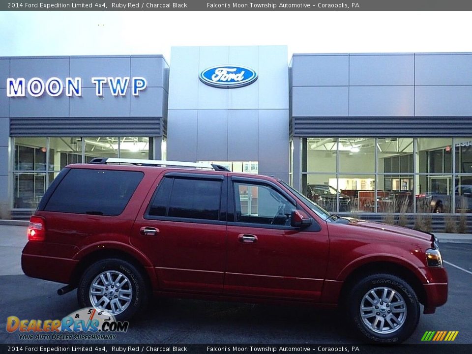 2014 Ford Expedition Limited 4x4 Ruby Red / Charcoal Black Photo #1