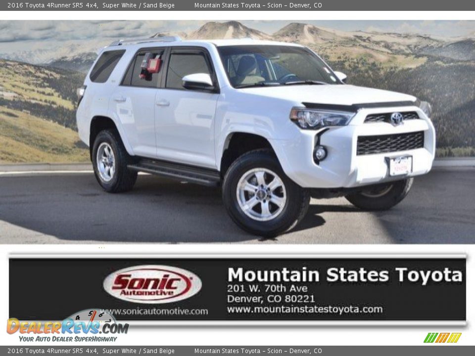 2016 Toyota 4Runner SR5 4x4 Super White / Sand Beige Photo #1