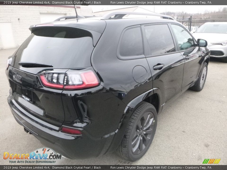 2019 Jeep Cherokee Limited 4x4 Diamond Black Crystal Pearl / Black Photo #5