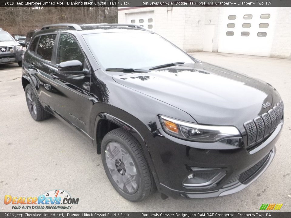 2019 Jeep Cherokee Limited 4x4 Diamond Black Crystal Pearl / Black Photo #7