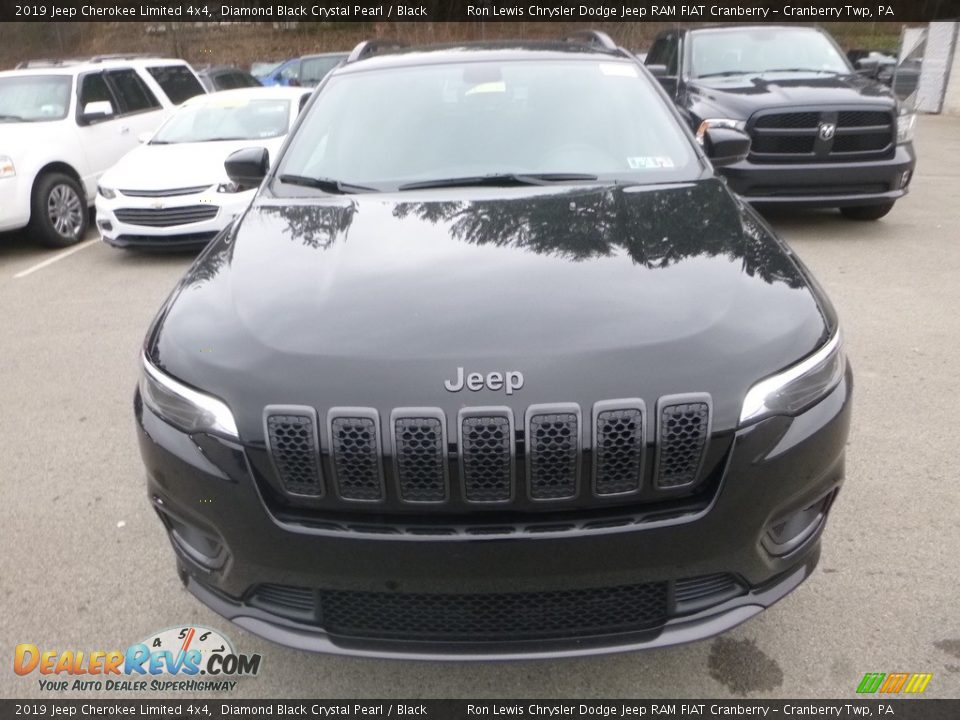2019 Jeep Cherokee Limited 4x4 Diamond Black Crystal Pearl / Black Photo #8