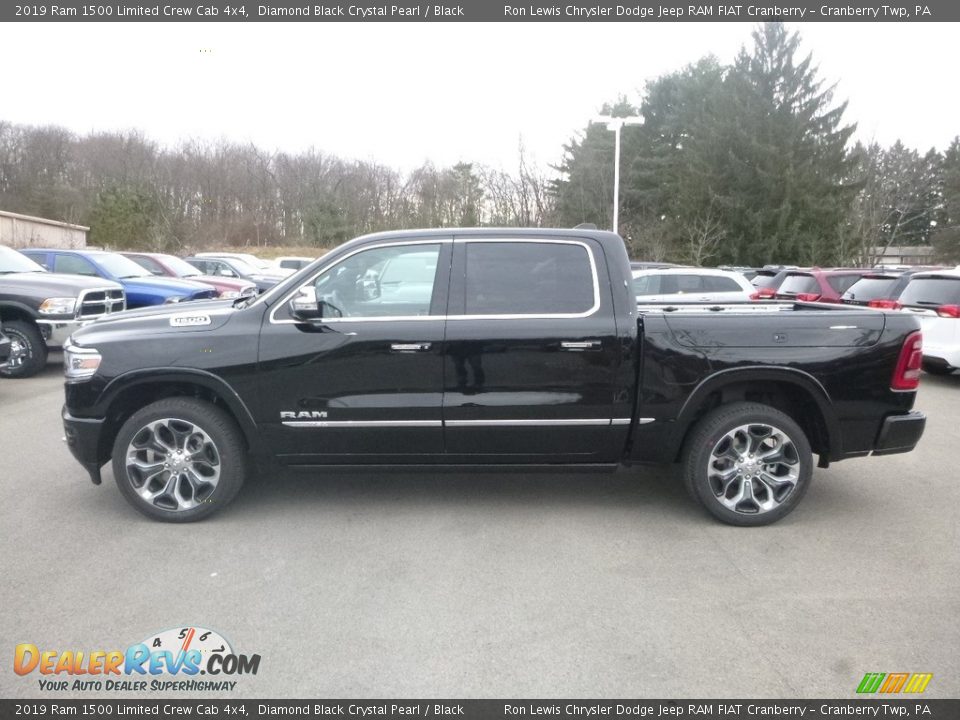 2019 Ram 1500 Limited Crew Cab 4x4 Diamond Black Crystal Pearl / Black Photo #2