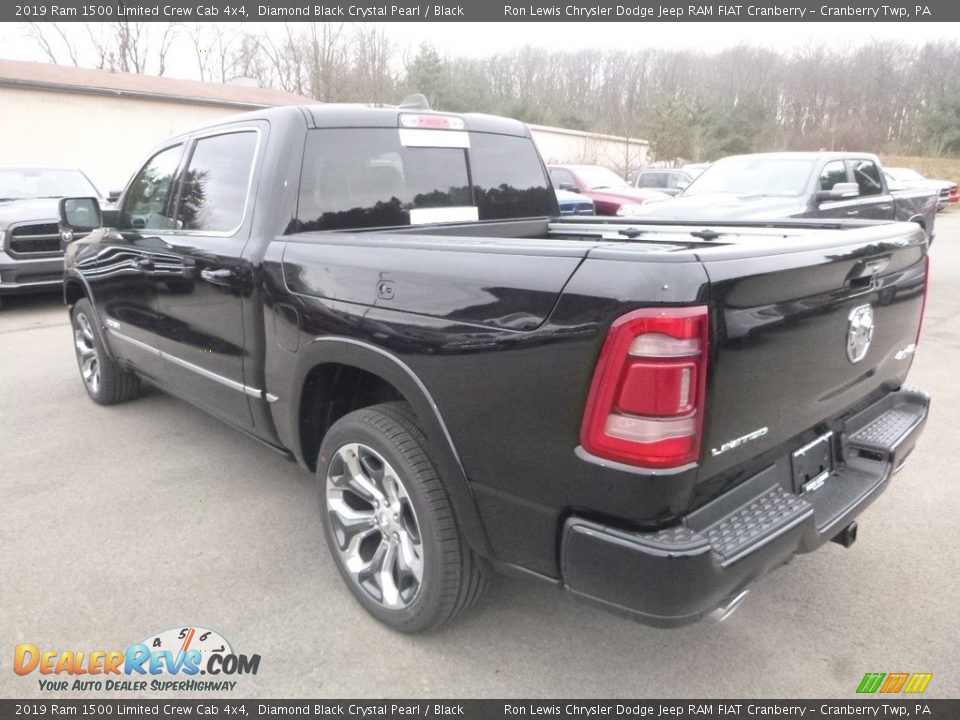 2019 Ram 1500 Limited Crew Cab 4x4 Diamond Black Crystal Pearl / Black Photo #3