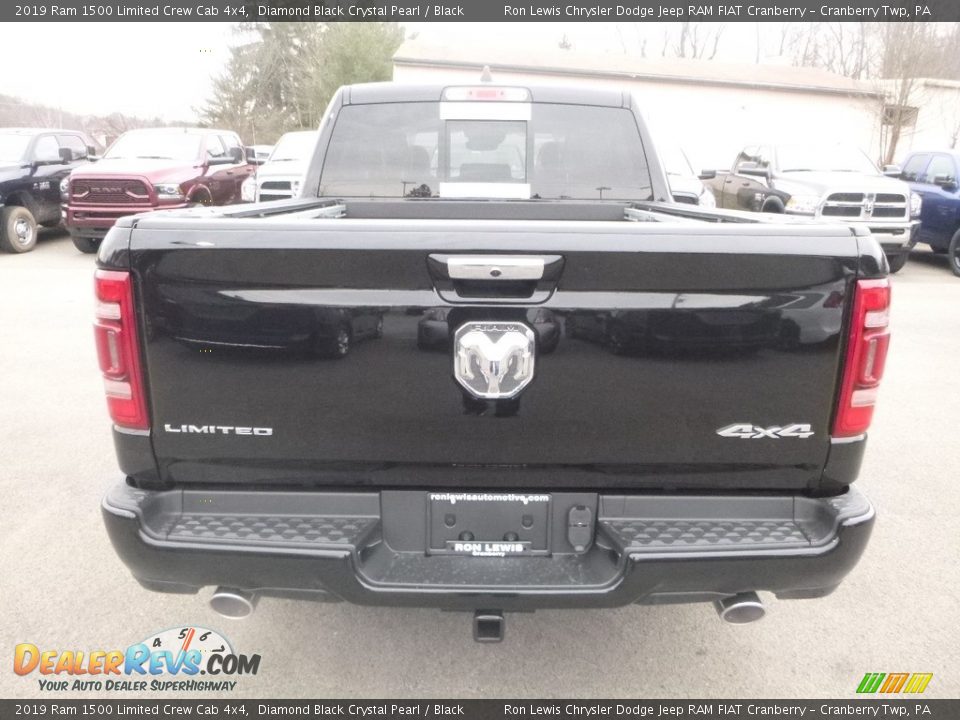 2019 Ram 1500 Limited Crew Cab 4x4 Diamond Black Crystal Pearl / Black Photo #4