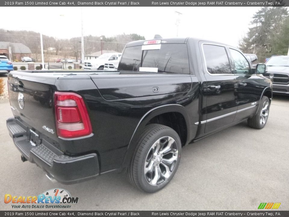 2019 Ram 1500 Limited Crew Cab 4x4 Diamond Black Crystal Pearl / Black Photo #5
