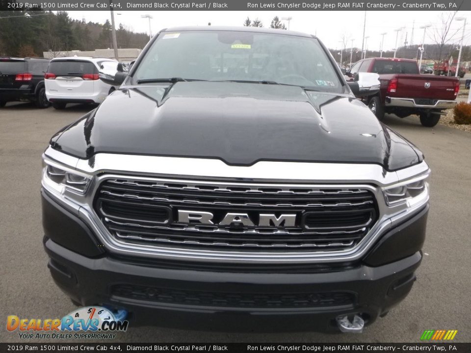 2019 Ram 1500 Limited Crew Cab 4x4 Diamond Black Crystal Pearl / Black Photo #8