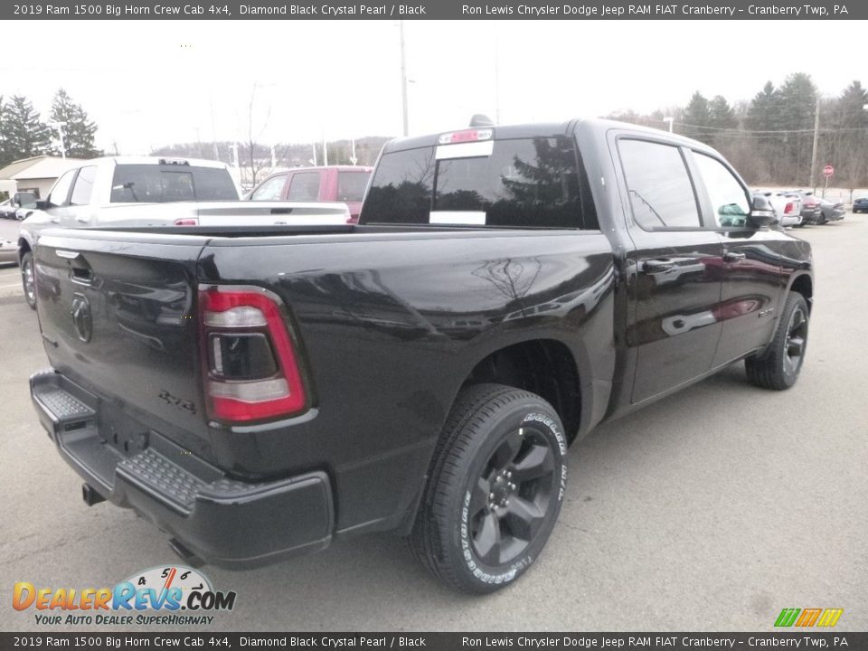 2019 Ram 1500 Big Horn Crew Cab 4x4 Diamond Black Crystal Pearl / Black Photo #5