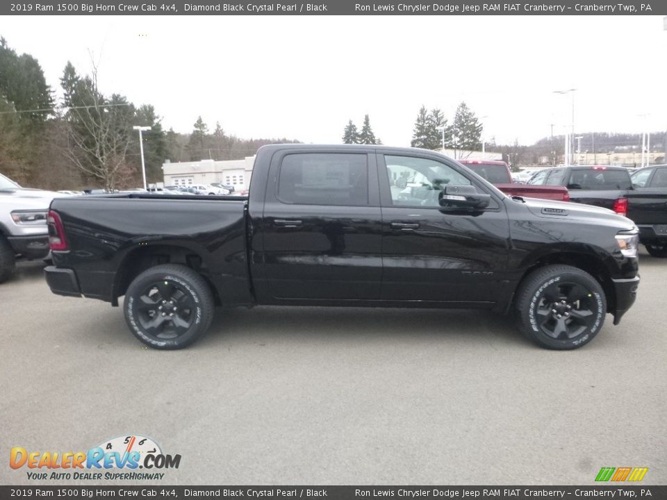 2019 Ram 1500 Big Horn Crew Cab 4x4 Diamond Black Crystal Pearl / Black Photo #6