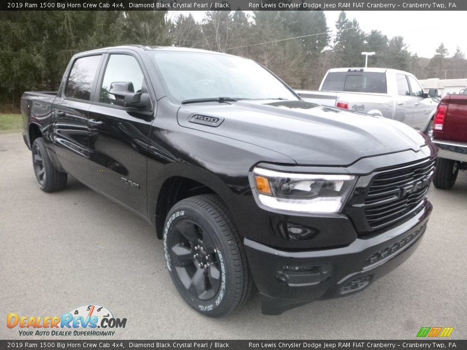 2019 Ram 1500 Big Horn Crew Cab 4x4 Diamond Black Crystal Pearl / Black Photo #9
