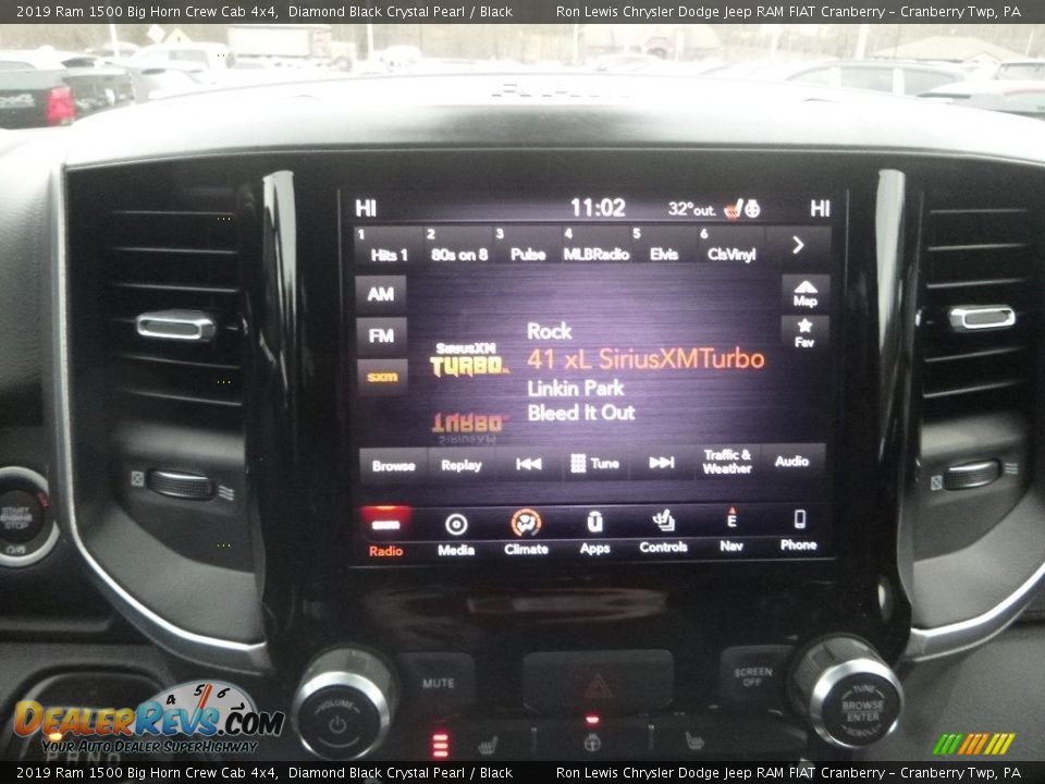 2019 Ram 1500 Big Horn Crew Cab 4x4 Diamond Black Crystal Pearl / Black Photo #14