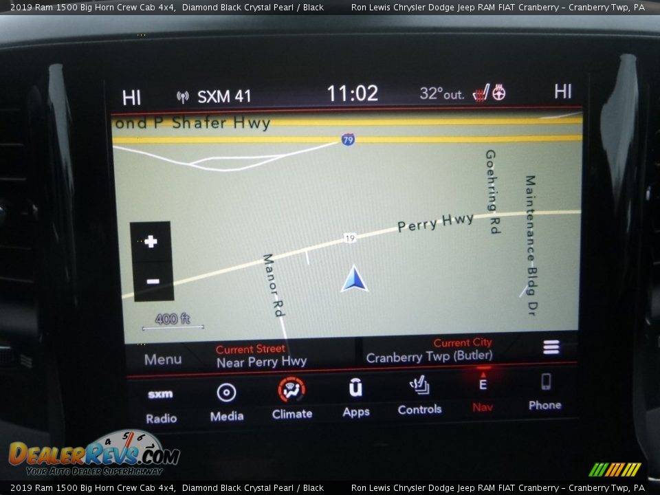 2019 Ram 1500 Big Horn Crew Cab 4x4 Diamond Black Crystal Pearl / Black Photo #16