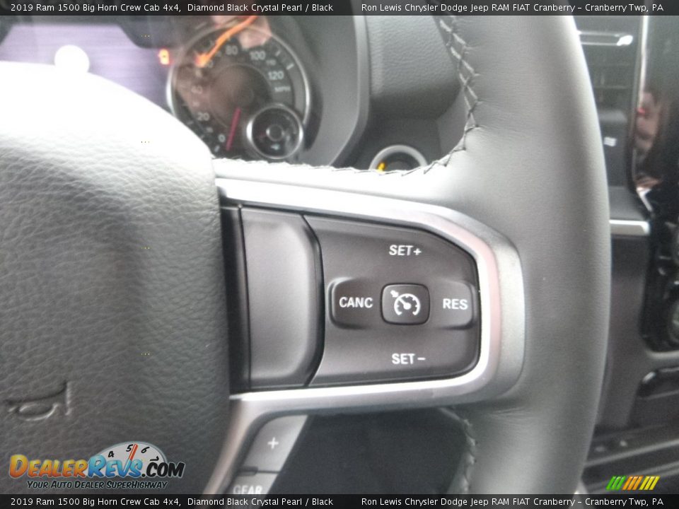 2019 Ram 1500 Big Horn Crew Cab 4x4 Diamond Black Crystal Pearl / Black Photo #19
