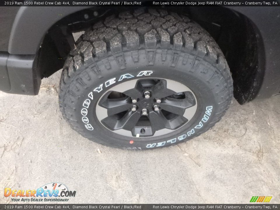 2019 Ram 1500 Rebel Crew Cab 4x4 Diamond Black Crystal Pearl / Black/Red Photo #2