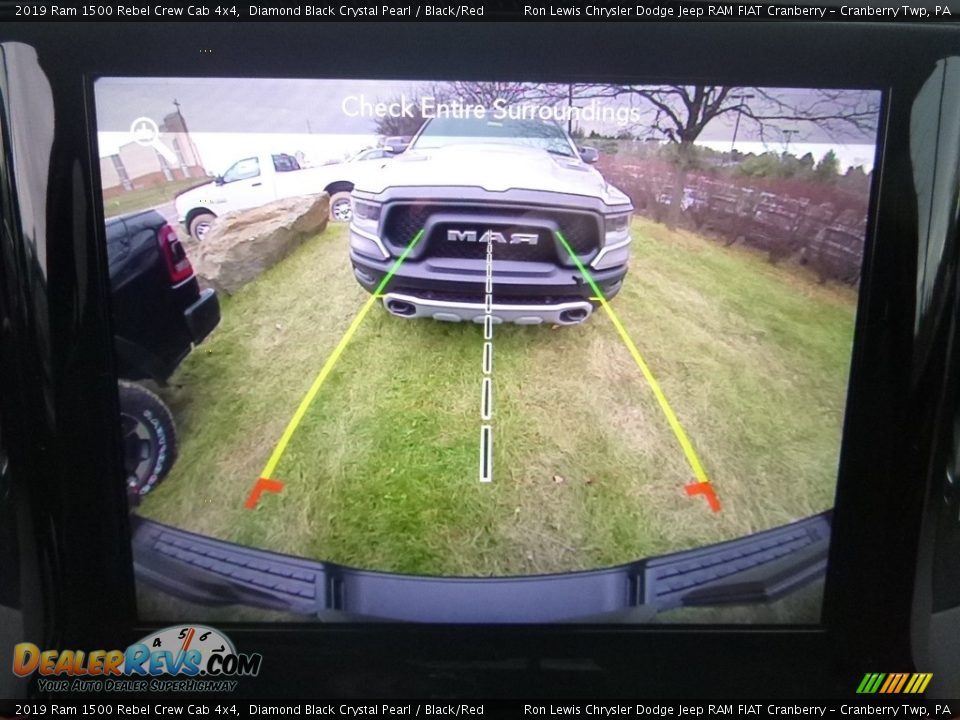 2019 Ram 1500 Rebel Crew Cab 4x4 Diamond Black Crystal Pearl / Black/Red Photo #16