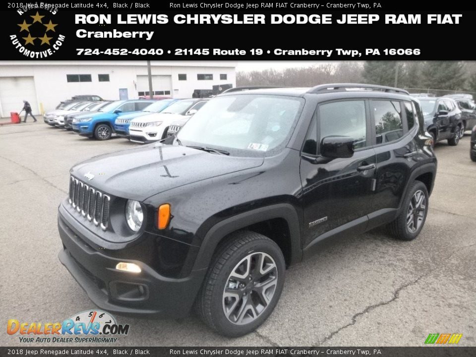 2018 Jeep Renegade Latitude 4x4 Black / Black Photo #1