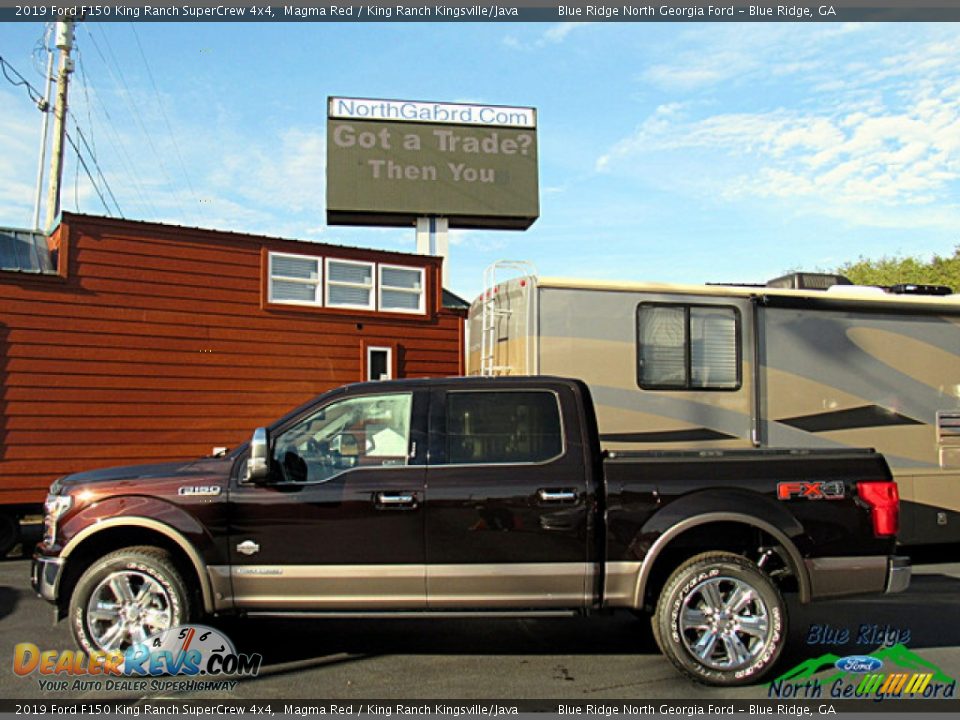2019 Ford F150 King Ranch SuperCrew 4x4 Magma Red / King Ranch Kingsville/Java Photo #2