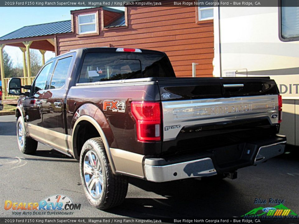 2019 Ford F150 King Ranch SuperCrew 4x4 Magma Red / King Ranch Kingsville/Java Photo #3
