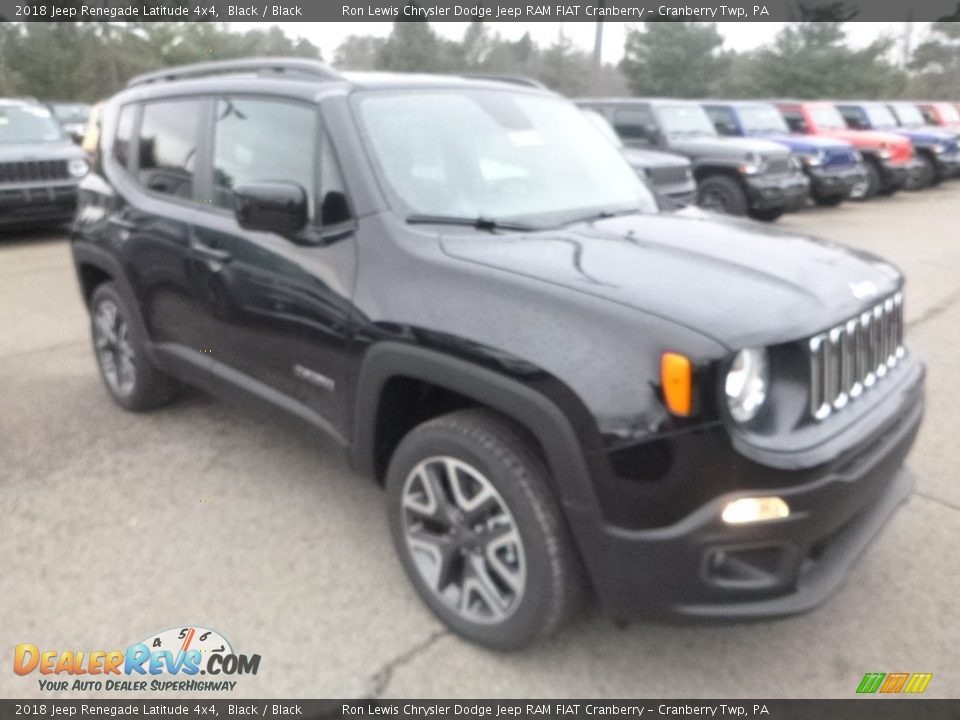 2018 Jeep Renegade Latitude 4x4 Black / Black Photo #8